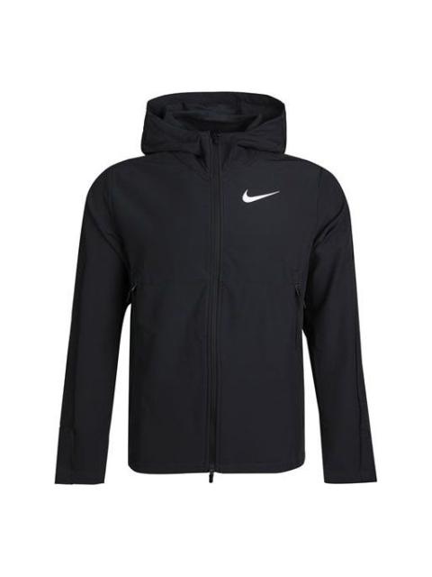 Nike logo Woven Casual Training Hooded Jacket Black CU7347-010