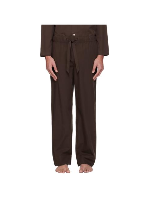 Brown Poplin Pyjama Pants