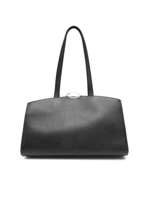 curved top-handle shoulder bag
