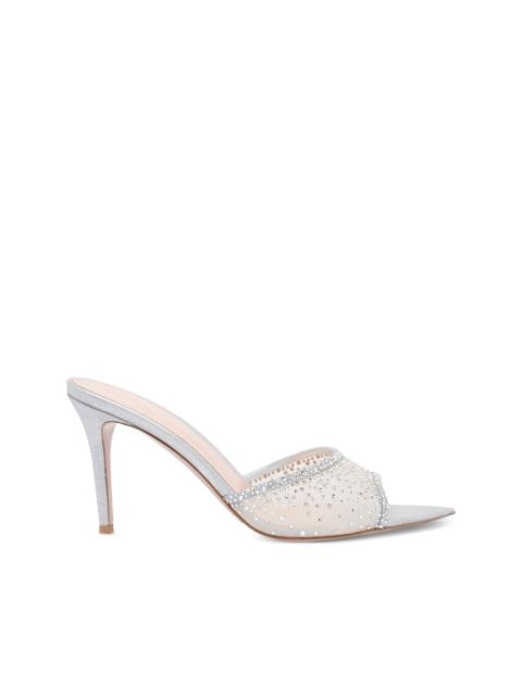 85mm crystal-embellished heeled mules