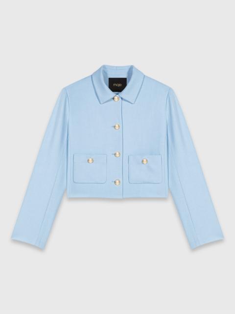 Short single-breasted jacket