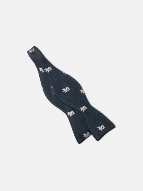 MADE-IN-ENGLAND  NAVY YALE BULLDOG CLUB BOW TIE
