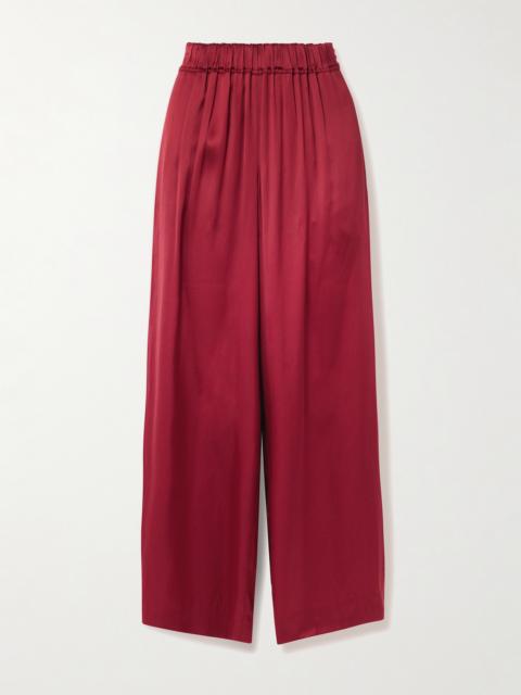 Palazzo Satin Wide-leg Pants