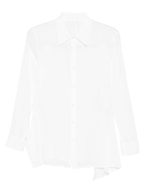 flared button-fastening shirt