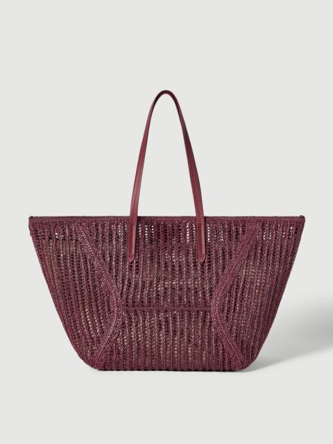 BC Duo bag in techno raffia knit with monili