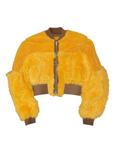 shearling bomber jacket