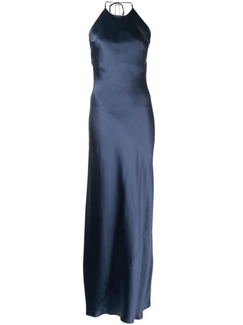 Jeany satin-finish silk dress