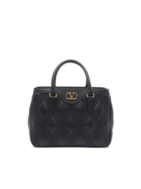 VLogo quilted leather handbag