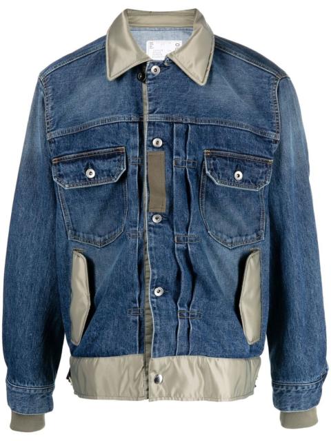 contrasting-collar denim jacket