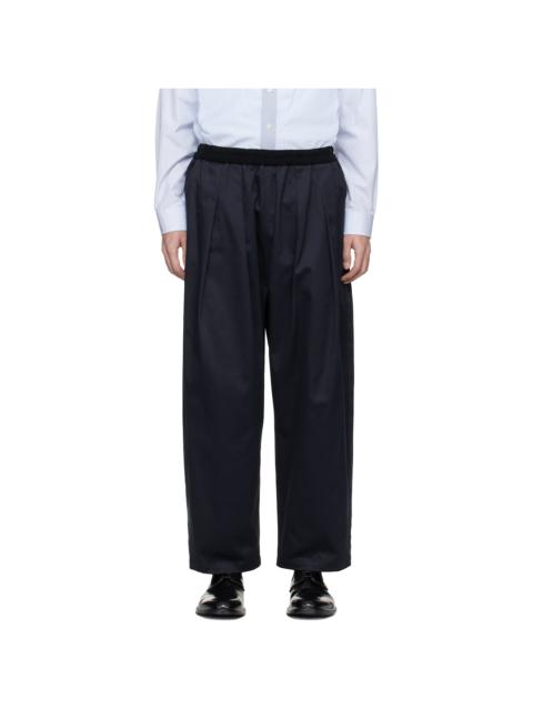 Navy Cotton Trousers