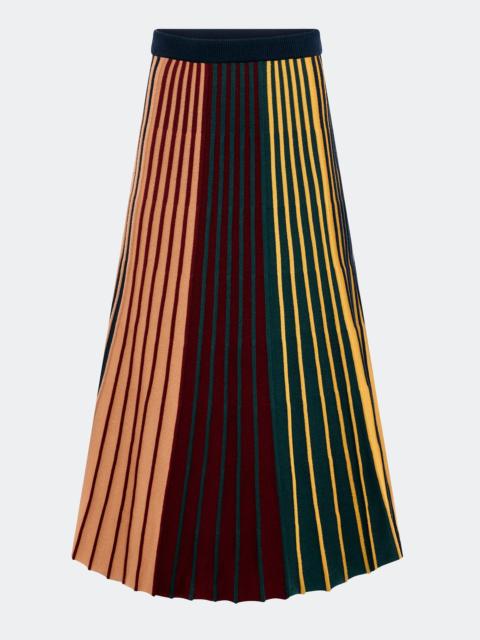 Celia Knit Skirt In Multi Color Rib