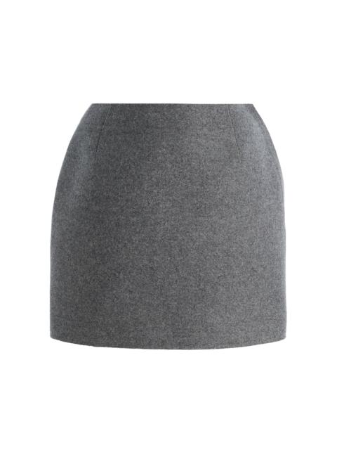 Base Wool Mini Skirt grey