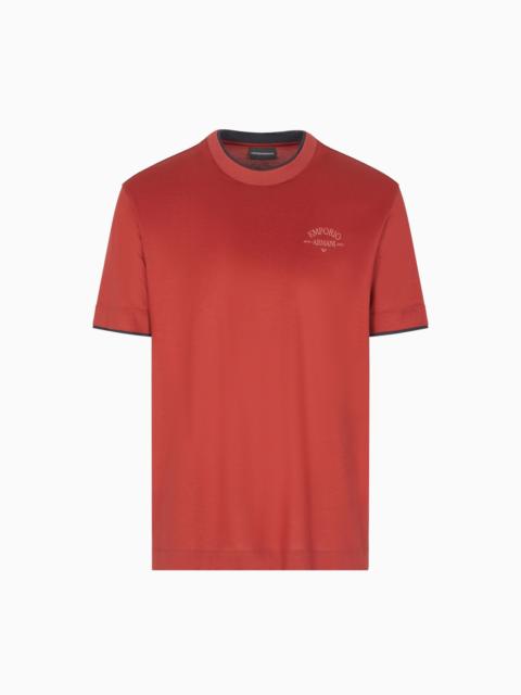 ASV LYOCELL-BLEND JERSEY T-SHIRT WITH CONTRASTING DETAILS