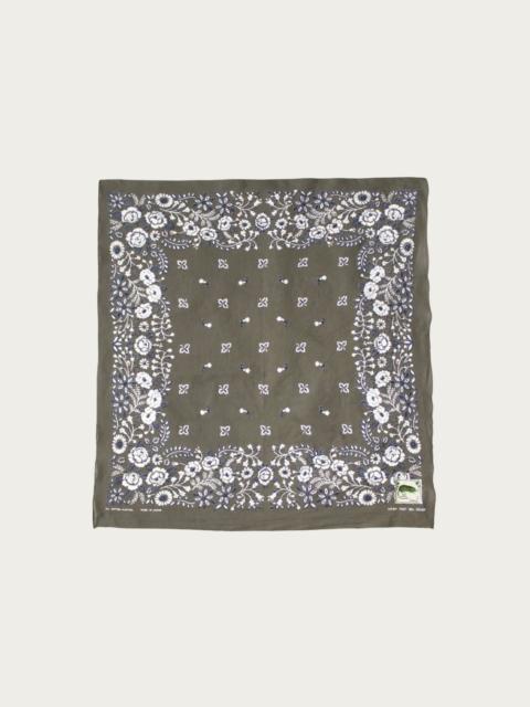 Fastcolor Selvedge Bandanna (CHURCHILL GARDEN) 30x30 - Khaki