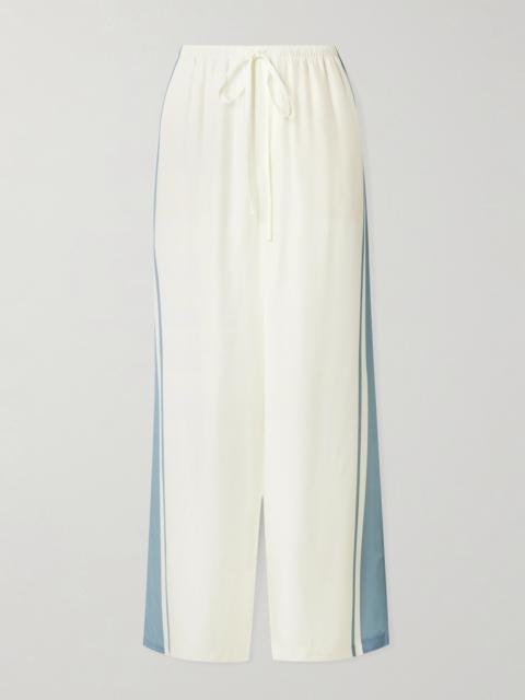 Lilou Striped Silk Wide-leg Pants