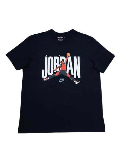 Air Jordan Printing Logo Round Neck Short Sleeve 'Jumpman Black' CJ6307-010