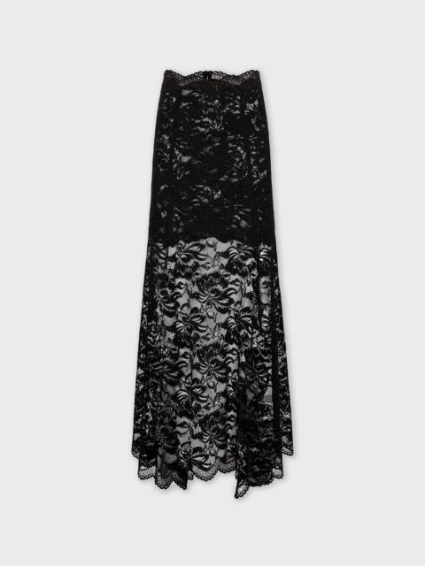 LONG FLARED LACE SKIRT