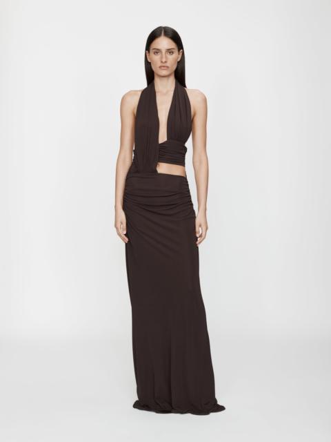 Draped Cummerbund Jersey Dress