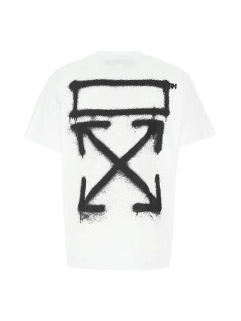 Off-White Spray Painting Arrows Sketch Short Sleeve Oversize 'White Black' OMAA038R201850150110