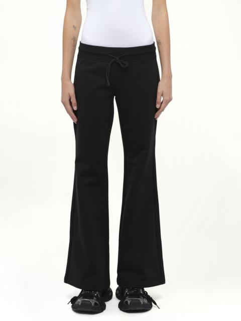 Casual Flared Sweatpants in Black