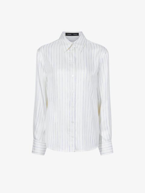 Madison Top in Stripe Silk Twill