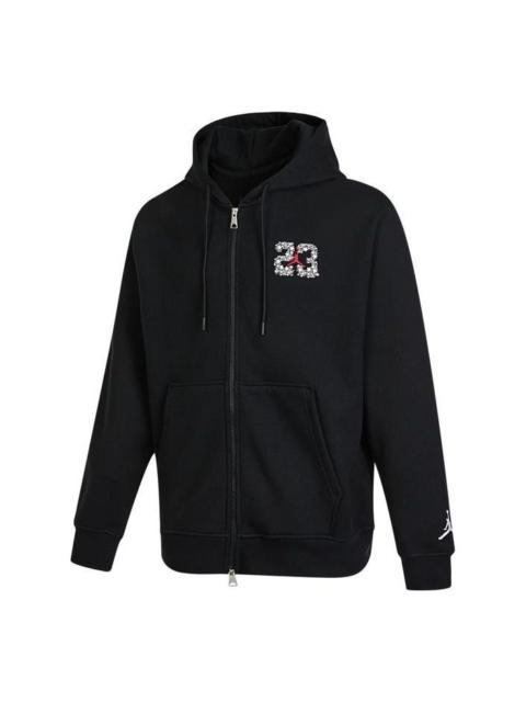 Air Jordan Solid Color Alphabet Jacket Men's Black DR6424-010