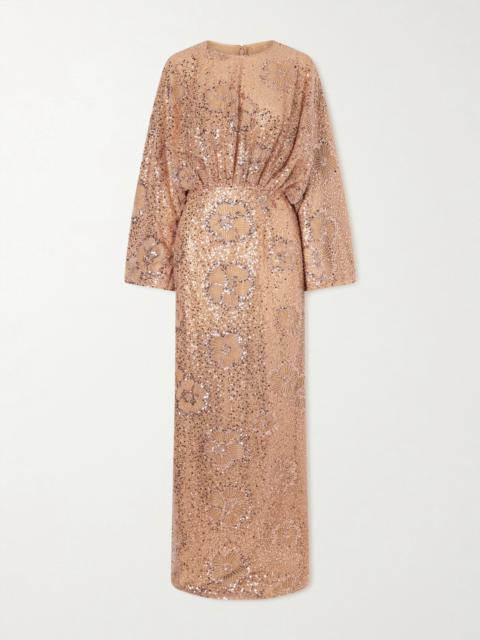 Embellished Silk-blend Tulle Gown