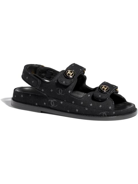 Chanel Printed Sandal Black Denim