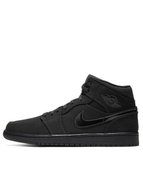 Air Jordan 1 Mid 'Triple Black Suede' 554724-056
