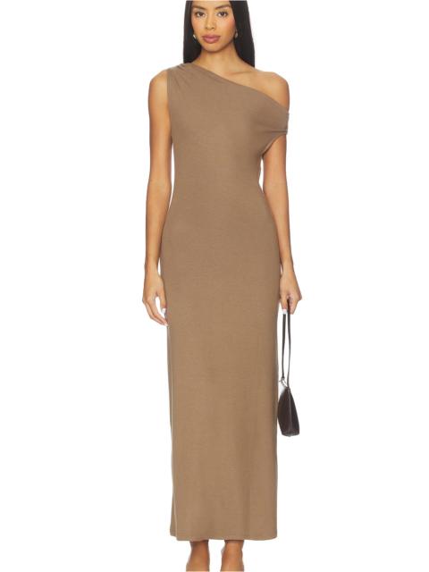 Lauren Ruched Asymmetrical Shoulder Dress