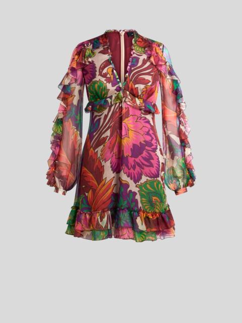 MINI DRESS WITH MAXI FLORAL PRINT