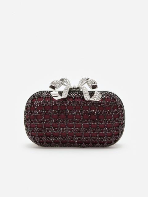 Burgundy Chainmail Clutch Bag