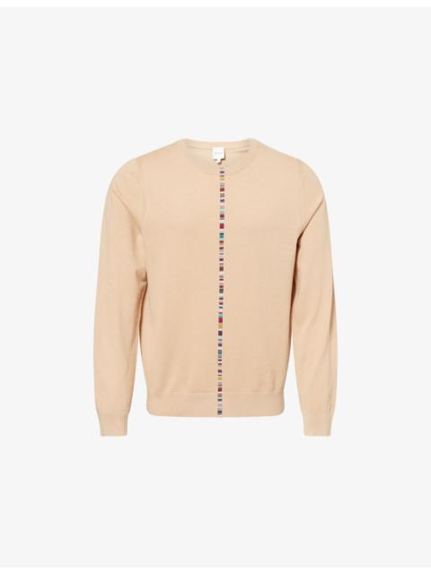 Textured Crewneck Cotton-Knit Jumper