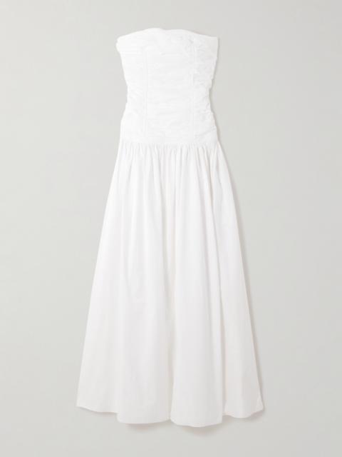 Strapless Organic Cotton-poplin Maxi Dress