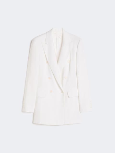 Cotton crepe canvas blazer - OPTICAL WHITE