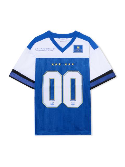 00 Royal Mesh Football Logo Tee