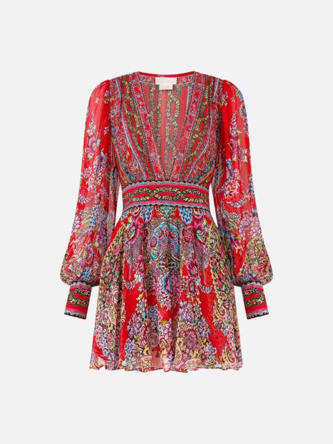 SHORT DRESS WITH BLOUSON SLEEVE