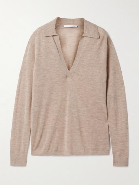 Oversized Cashmere Polo Top