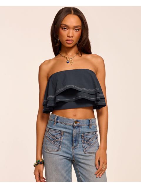 Poppy Cotton Poplin Tiered Crop Top