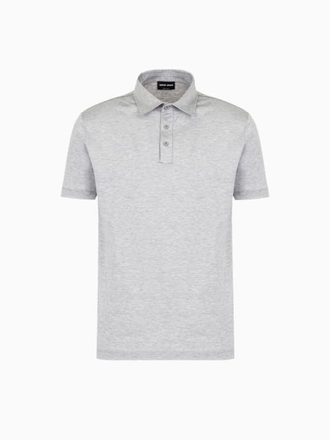 Silk and cotton-mélange jersey polo shirt