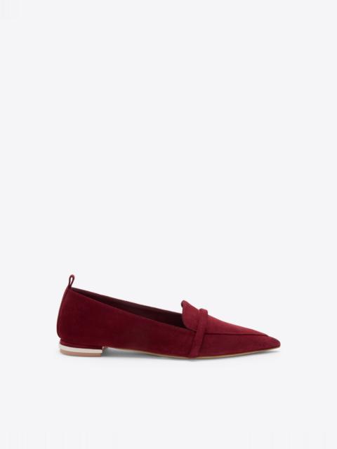 Dora Red Suede Loafers