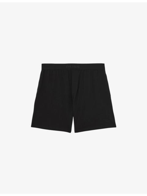 Fleet Branded-Waistband Stretch-Jersey Shorts