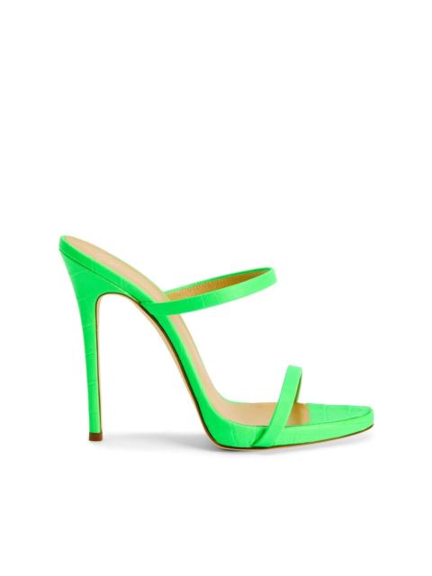 Darsey 120mm double-strap leather mules