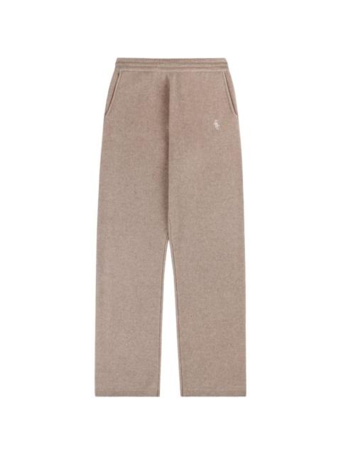 embroidered-logo knitted trousers