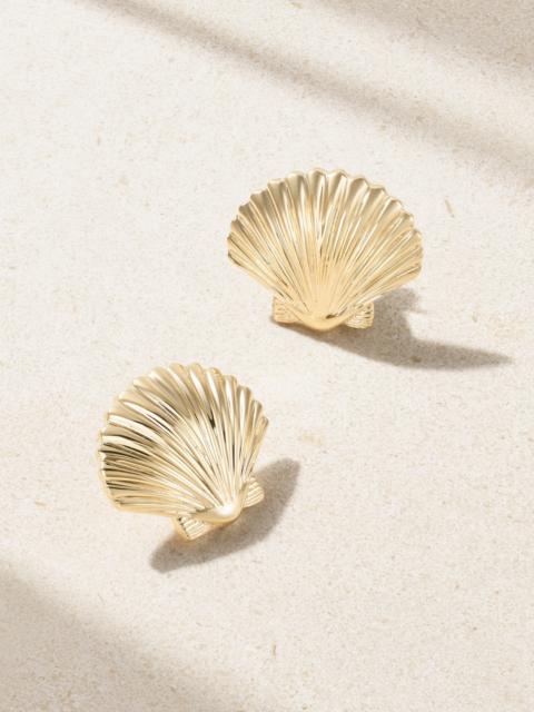 Large Venus 14-karat Gold Earrings