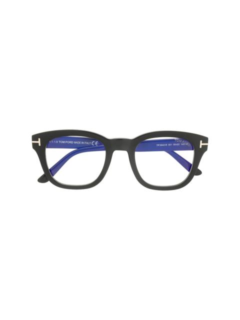 blue block soft square glasses