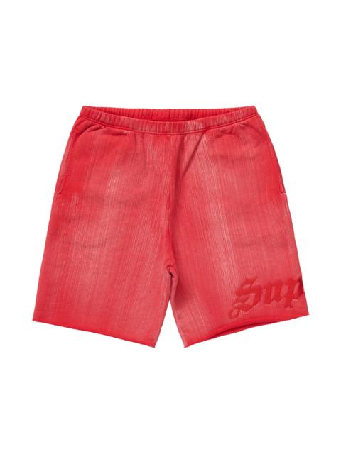 Supreme Brush Stroke Sweatshort Red