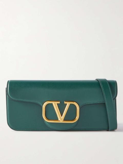 Valentino Garavani Logo-Embellished Leather Messenger Bag