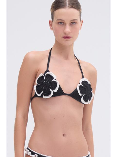 POPPY CROCHET FLOWER BIKINI TOP