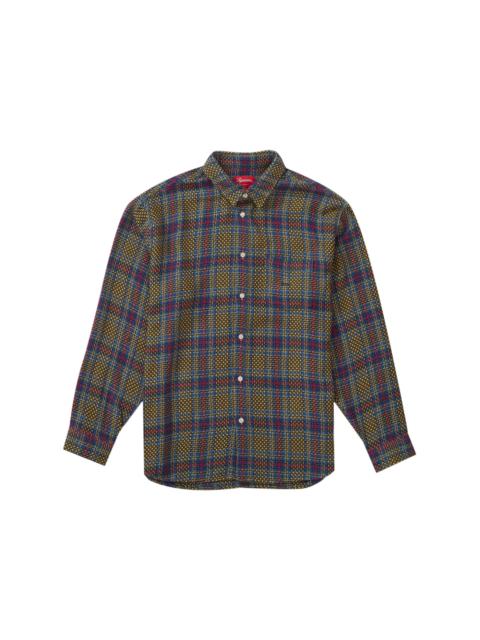 Supreme Supreme Basket Weave Plaid Shirt Yellow - SS23S20 YELLOW